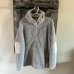 Women's North Face Campshire 2.0 Half Zipper Pullover Over Sherpa Hoodie